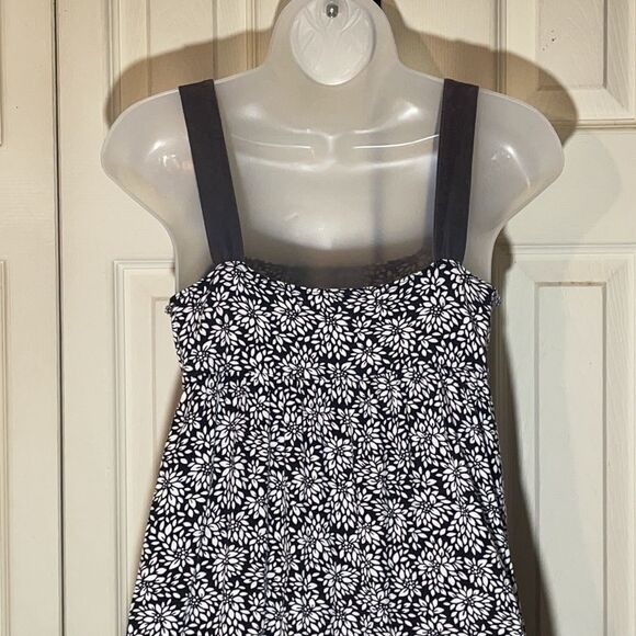 Candy Apple Black White Floral Apron Dress S - Picture 10 of 16